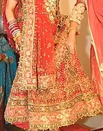 Bridal gagra with gota embroidery