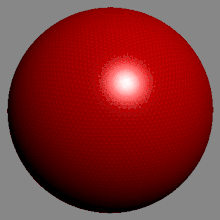 Another sphere-like mesh rendered with a very high polygon count.