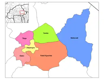 Diabo Department location in the province