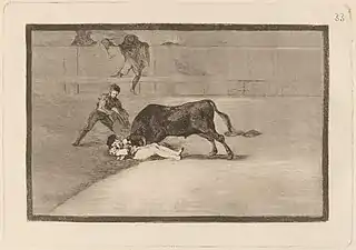 Νο. 33: La desgraciada muerte de Pepe Illo en la plaza de Madrid ("The disgraceful death of Pepe Illo in Madrid's plaza")