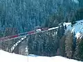 The viaduct with the Arosa Express