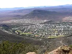 View from Valley of Desolation to Graaff-Reinet