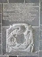 Gravestone with Dutch inscription