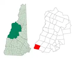 Location in Grafton County, New Hampshire