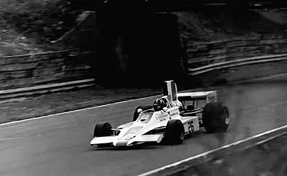 Hill driving the Lola T370 at the 1974 British Grand Prix