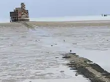 The Grain Tower at low tide.