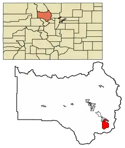 Location of Winter Park in Grand County, Colorado.