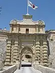 A stone gate, the entrance to the city