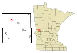 Location of Wendell, Minnesota