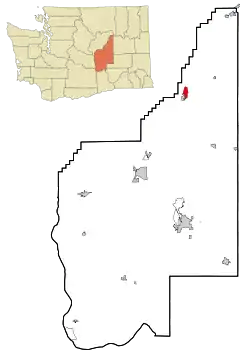 Location of Banks Lake South in Washington