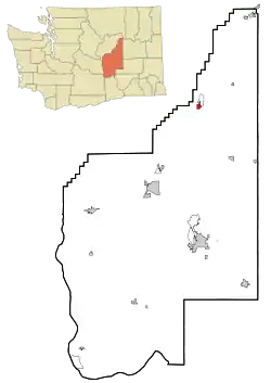 Location of Coulee City, Washington