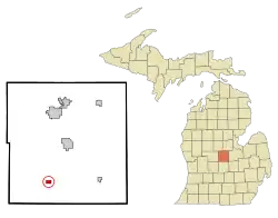 Location of Perrinton, Michigan