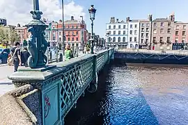 The eastern side of the bridge, looking north towards Capel Street