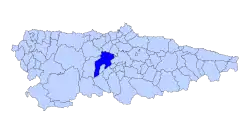 Location within Asturias