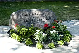 The grave of Ingmar Bergman and Ingrid von Rosen Bergman