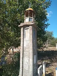 The final resting place in the village of Balkanski of Todor Tonchev, the master mason who built the clock tower in Razgrad; the gravestone is an exact copy of the clock tower itself.