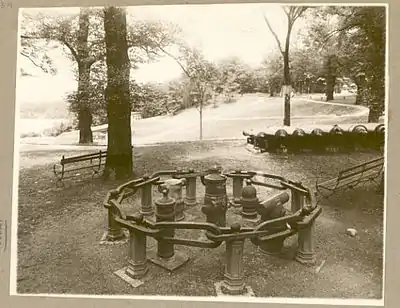 The Great Chain on display at Trophy Point in 1933