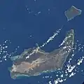 Great Inagua and Little Inagua viewed from the International Space Station on 2022-12-09