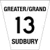 Sudbury Municipal Road 13 marker