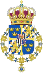 Louise's coat of arms asQueen of Sweden