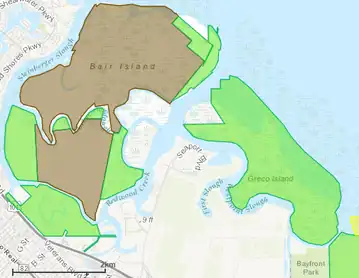 Boundary of Greco Island in refuge