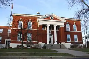Green Lake County Courthouse in downtown Green Lake
