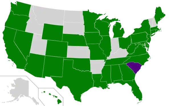 First place (popular vote or delegate count)