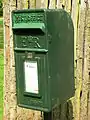 A green lamp box at Clumber Park, Nottinghamshire, England. This box was painted green at the request of the National Trust