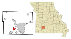 Location of Brookline, Missouri