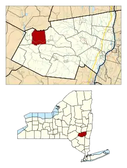 Location in Greene County and the state of New York.
