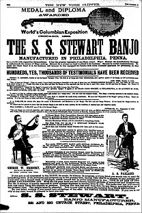 Alfred A Farland and George W Gregory in a full page advertisement in the New York Clipper by S. S. Stewart, 2 Dec 1893