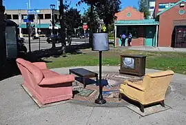 Artwork included Living Room (2001) by Tamsie Ringler before it was dismantled in 2013