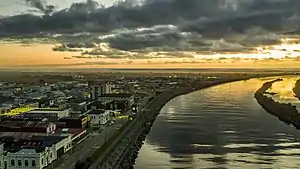 Greymouth viewed from the north-east