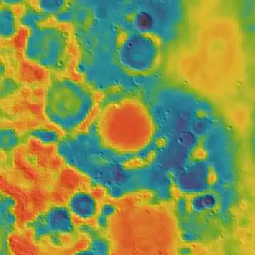 Gravity map based on GRAIL