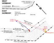Schematic plan of the shooting of Heinz-Josef Große