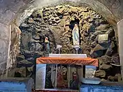 Grotto of Lourdes in the Old Church, Macugnaga, Italy