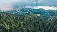 View of Grouse Grind and North Vancouver from the tram