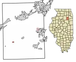 Location of Verona in Grundy County, Illinois.