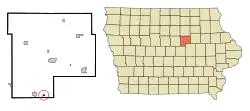 Location of Beaman, Iowa