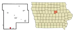 Location of Conrad, Iowa
