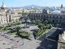 Entrance location (far right) at the Plaza de Armas