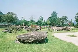 Capstones of southern-style megalithic burials in Guam-ri, Jeollabuk-do, Korea
