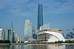 Guangzhou's CBD, including the IFC (right)