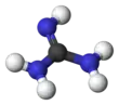 Ball and stick model of guanidine