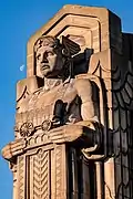 Guardians of Traffic pylon on Hope Memorial Bridge in Cleveland (1932)