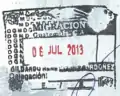 Guatemala: Old-style departure stamp of Guatemala
