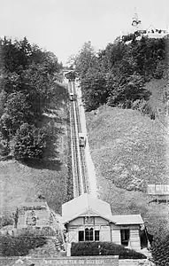 early image of the funicular (ca. 1885)