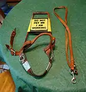 Leather guide dog harness