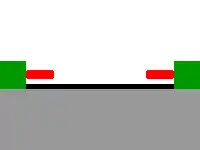 Image 2Cross-sectional diagram of the parallel direction curbs of the bus lane in Essen, Germany (from Guided bus)