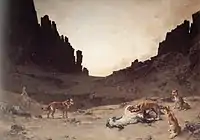 Dogs of the Douar Devouring a Dead Horse in the Gorges of El Kantar, 1883